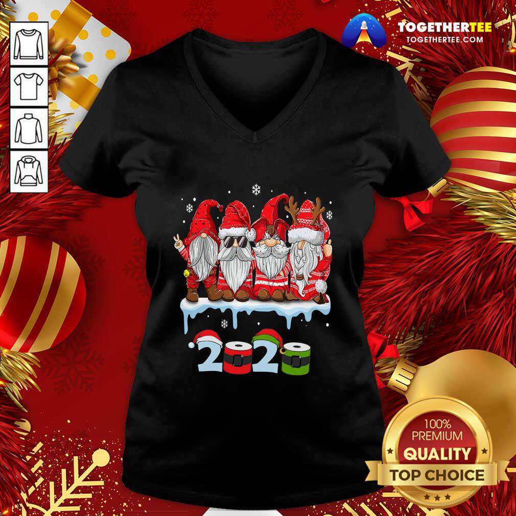 Good Merry Christmas Gnomes Wear Mask 2020 Quarantine Xmas Shirt - Image 2