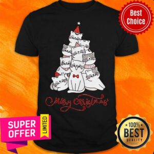 Premium Cats Merry Christmas Tree Shirt