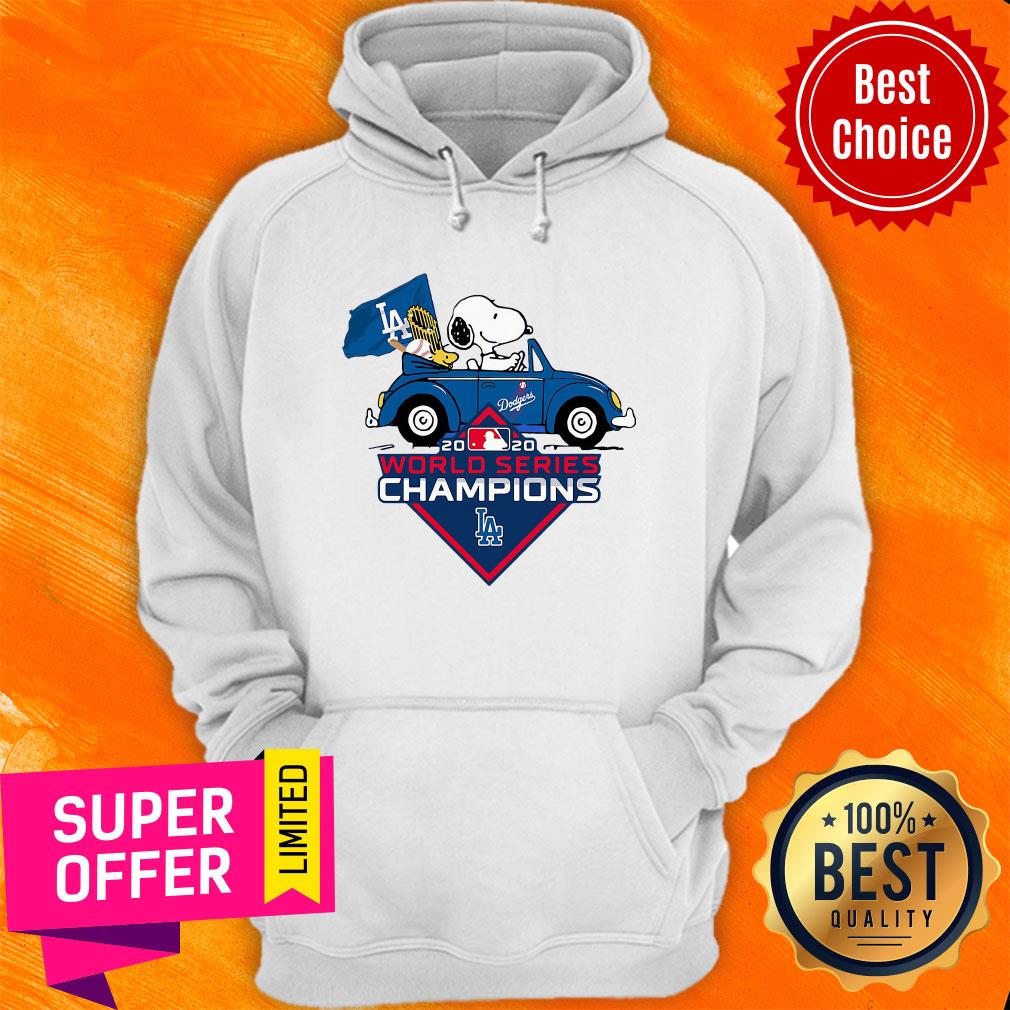 Snoopy And Woodstock Los Angeles Dodgers 2020 World Series Champions Shirt - Image 2