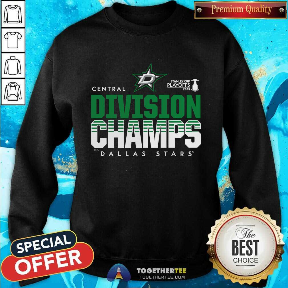 Dallas Stars 2024 Central Division Champions T-Shirt - Image 4