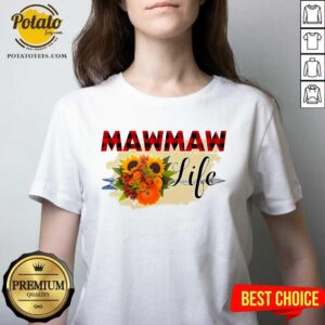 Alternative view of Top Mawmaw Life Flower Shirt