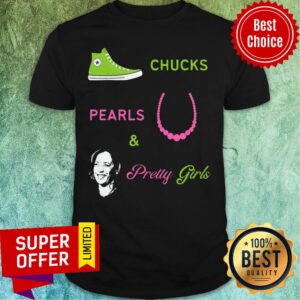 Funny Pretty Girls Chucks Sneaker Pearls Shirt