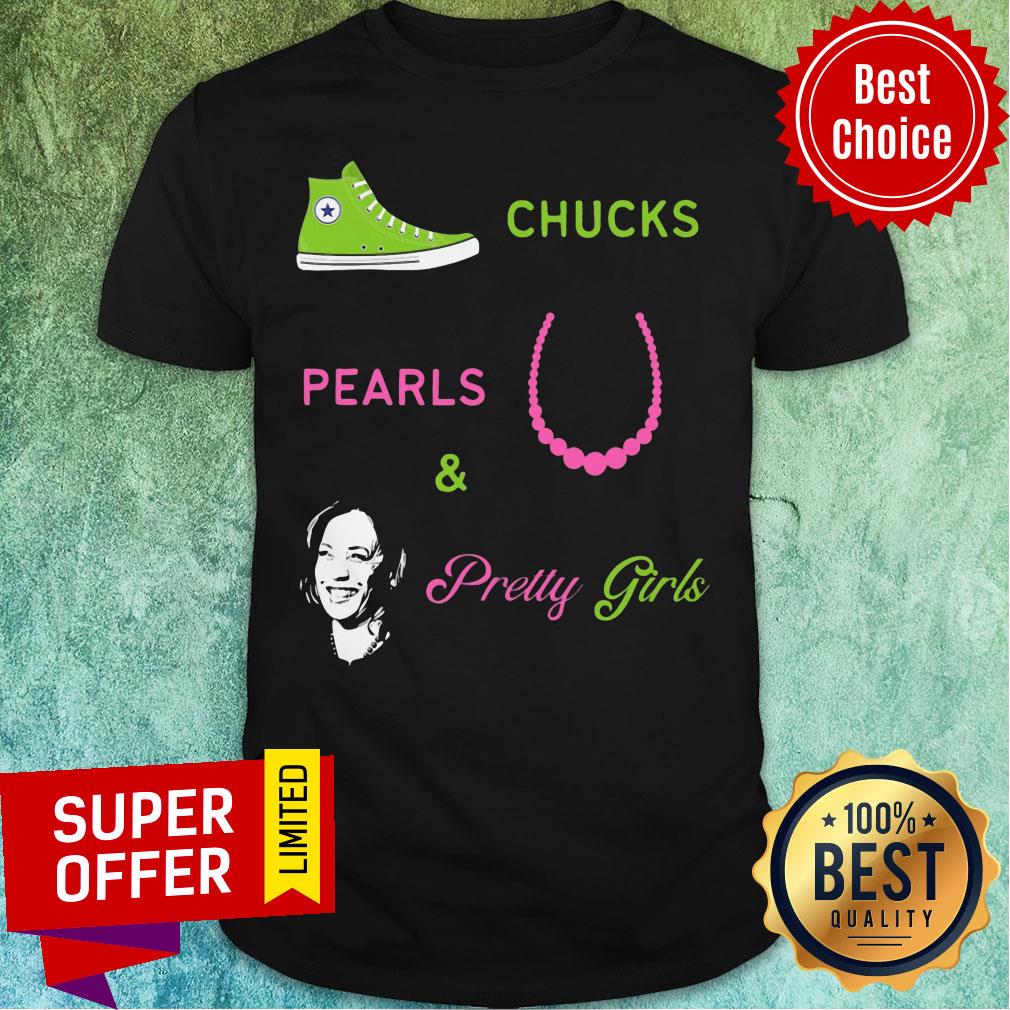 Funny Pretty Girls Chucks Sneaker Pearls Shirt