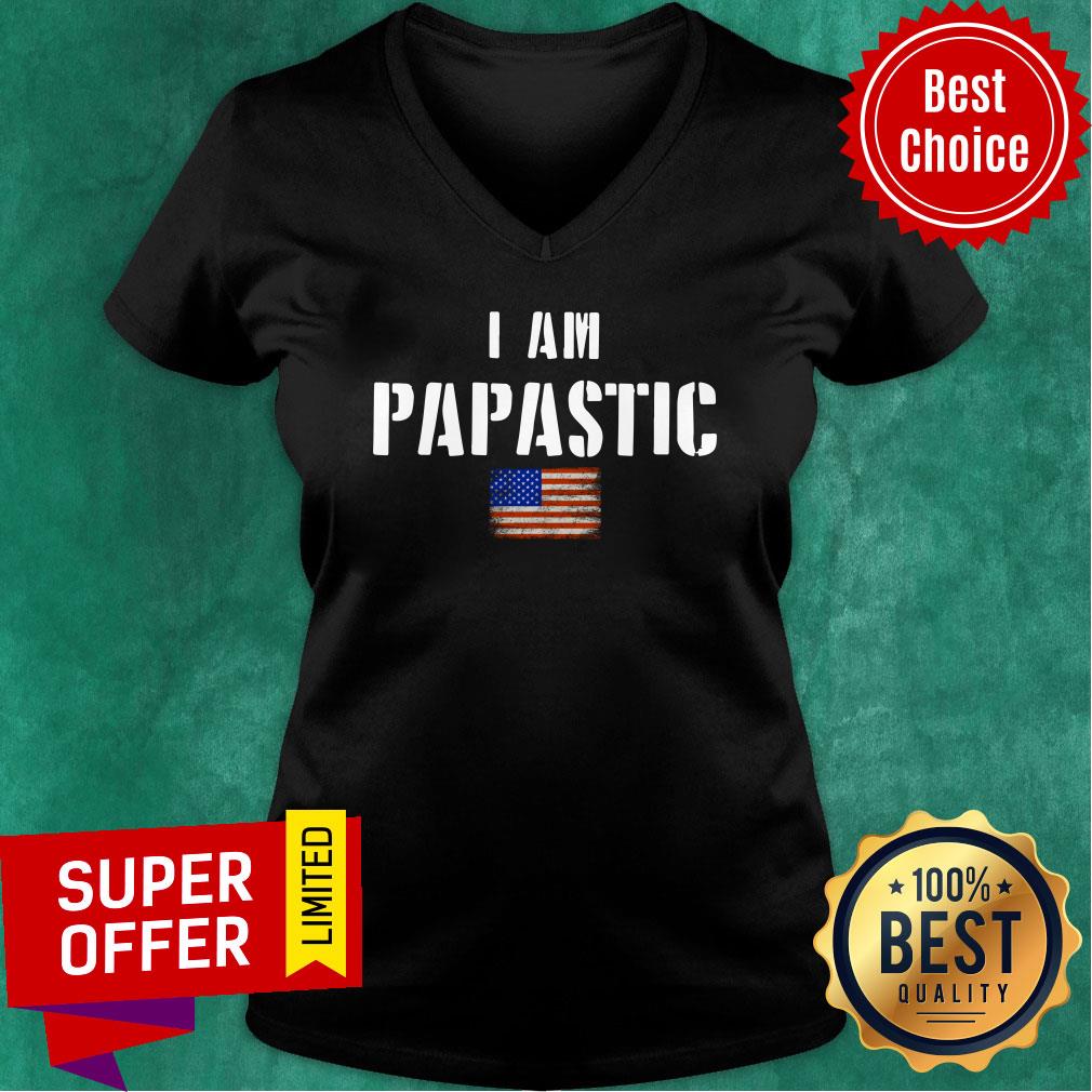 I Am Papastic American Flag Shirt - Image 3