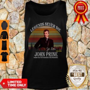 Alternative view of Legends Never Die John Prine 1946-2020 Signature Vintage Shirt