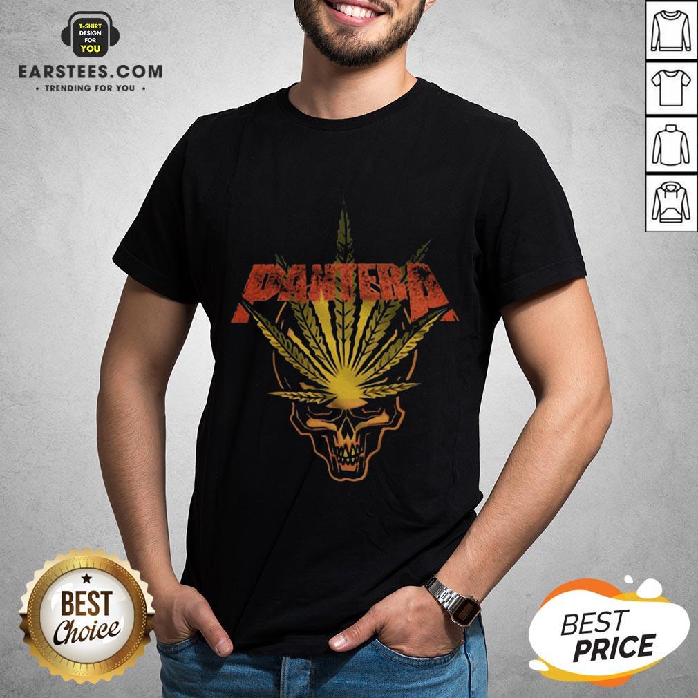 Official Pantera Weed Leaf Skull T-Shirt