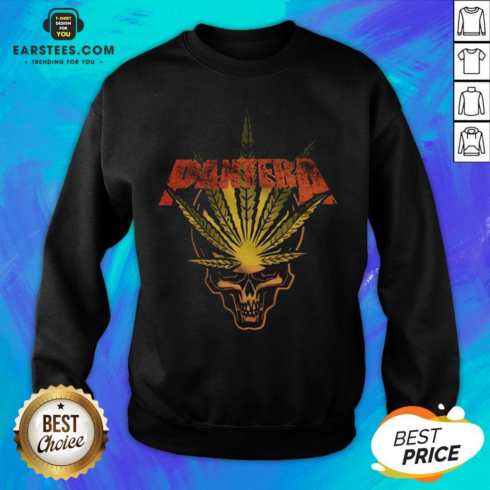 Official Pantera Weed Leaf Skull T-Shirt - Image 5