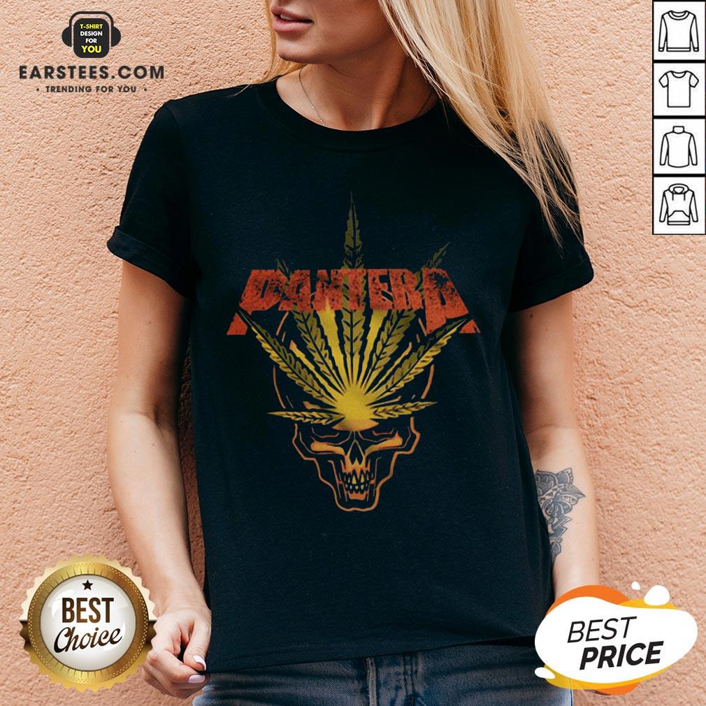 Official Pantera Weed Leaf Skull T-Shirt - Image 3