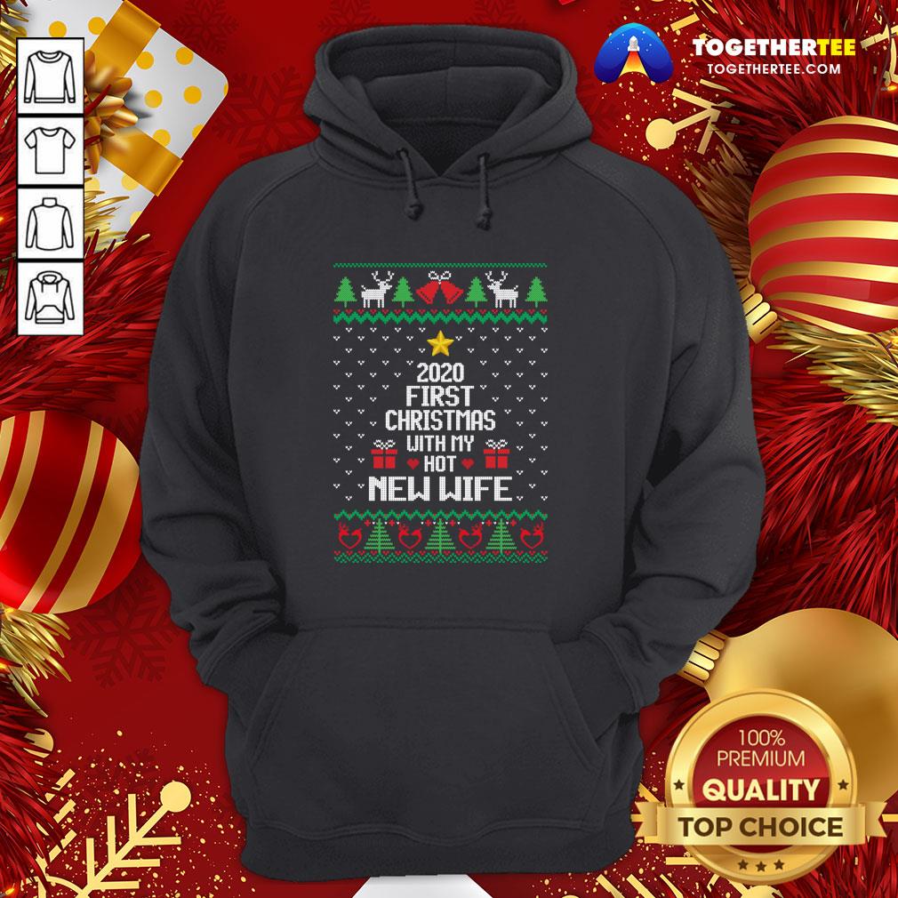 Great 2020 First Christmas With My Hot New Wife Ugly Christmas Shirt - Image 5