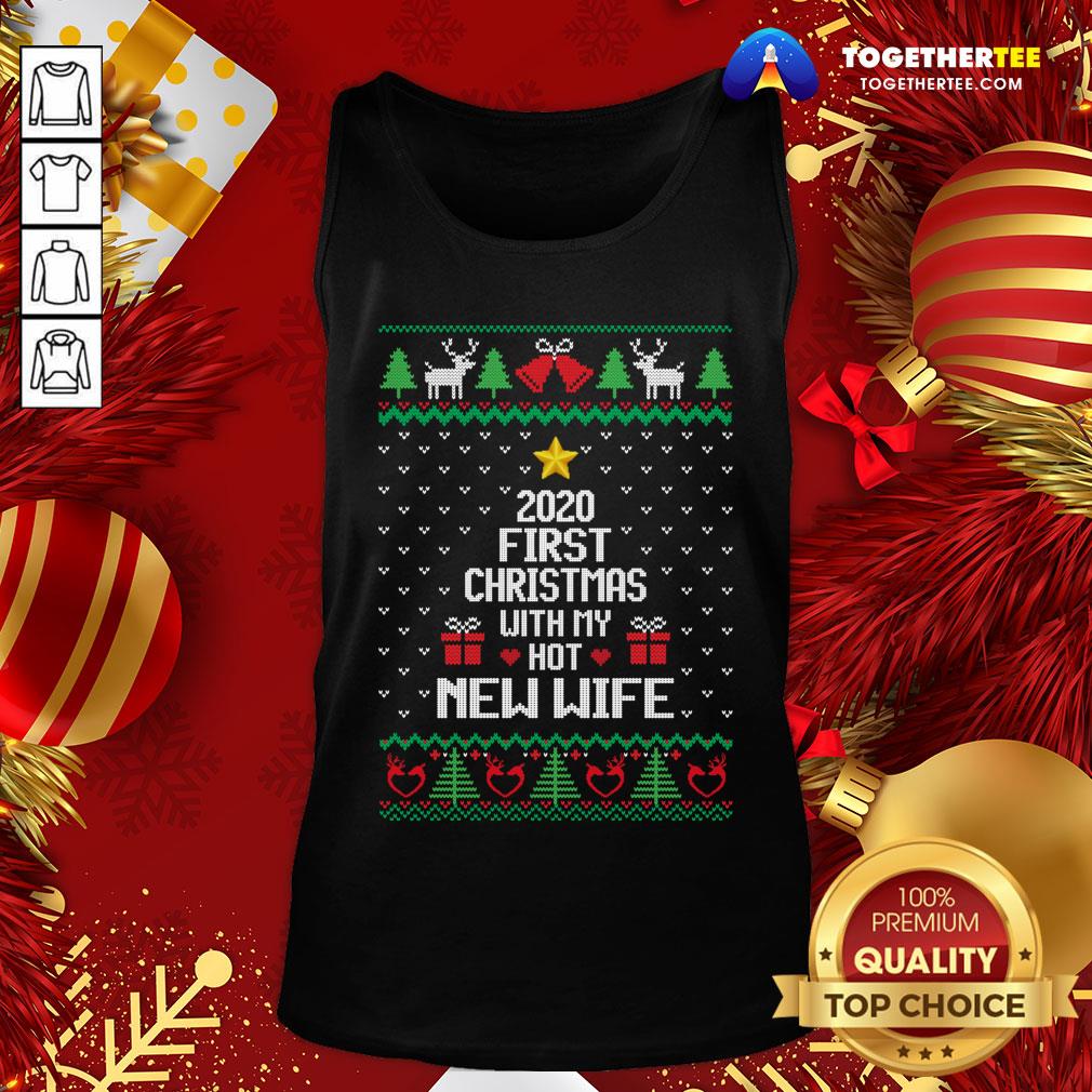 Great 2020 First Christmas With My Hot New Wife Ugly Christmas Shirt - Image 3