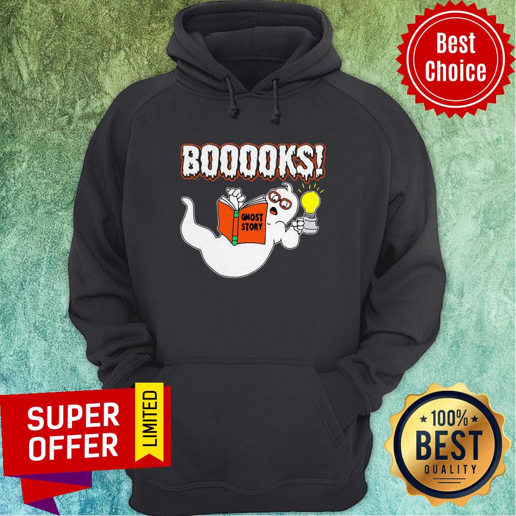 Top Booooks Ghost Story Halloween Shirt - Image 3