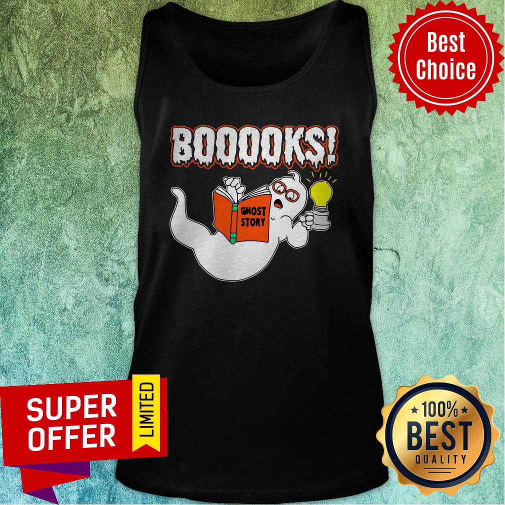 Top Booooks Ghost Story Halloween Shirt - Image 5