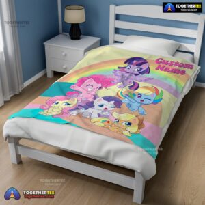 Alternative view of Official Cartoon My Little Pony Pony Life Friends Blanket Fleece Customized Blanket