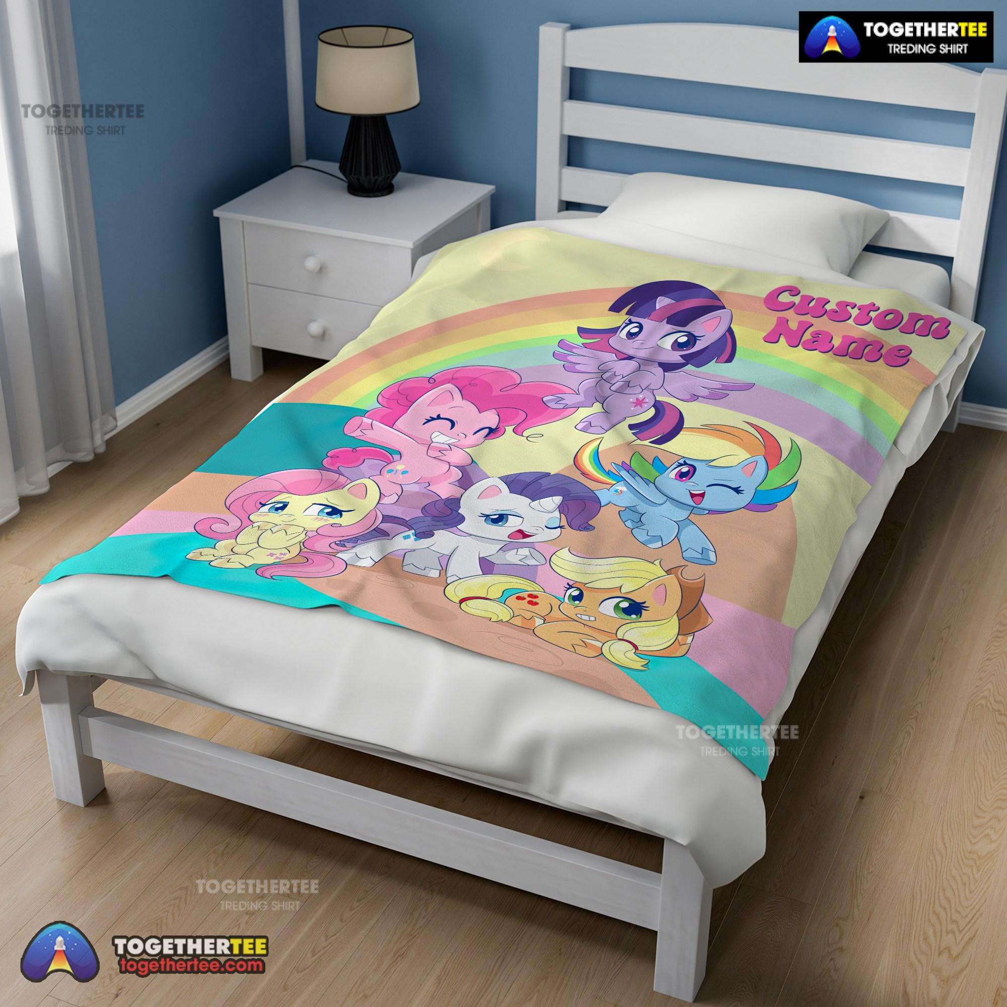 Official Cartoon My Little Pony Pony Life Friends Blanket Fleece Customized Blanket - Image 2