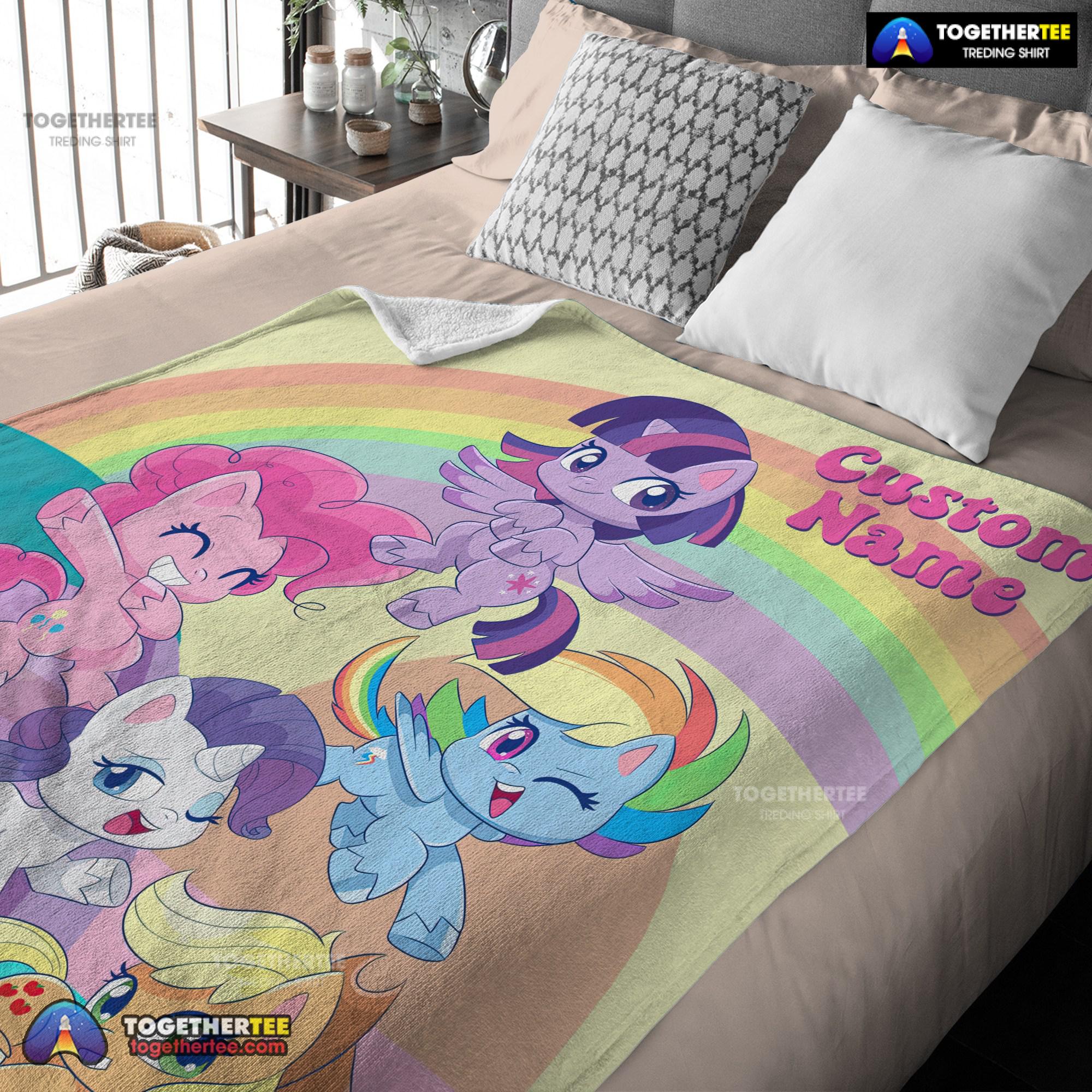 Official Cartoon My Little Pony Pony Life Friends Blanket Fleece Customized Blanket - Image 3