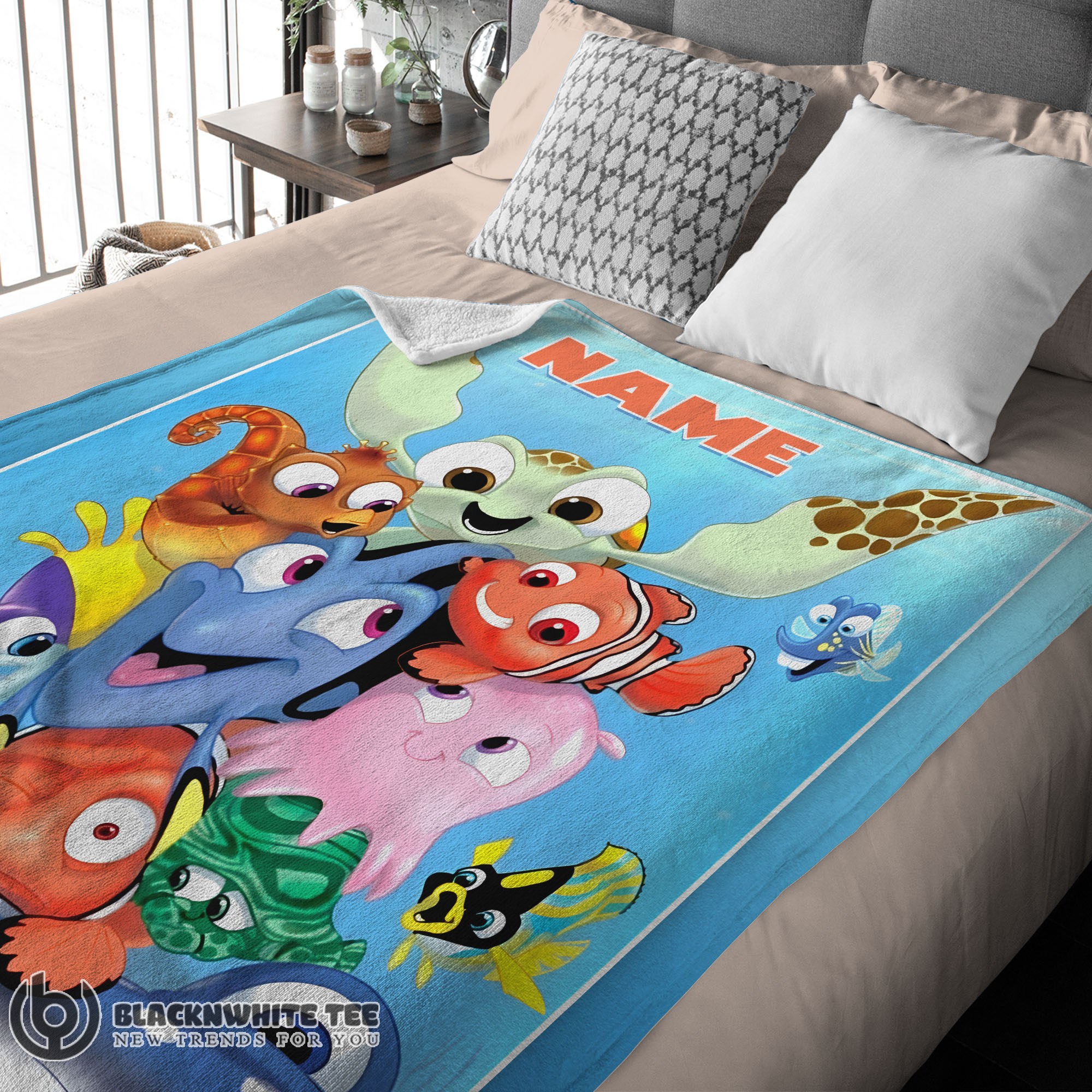 Perfect Finding Nemo With Friends Blanket Fleece Customized Blanket - Image 3