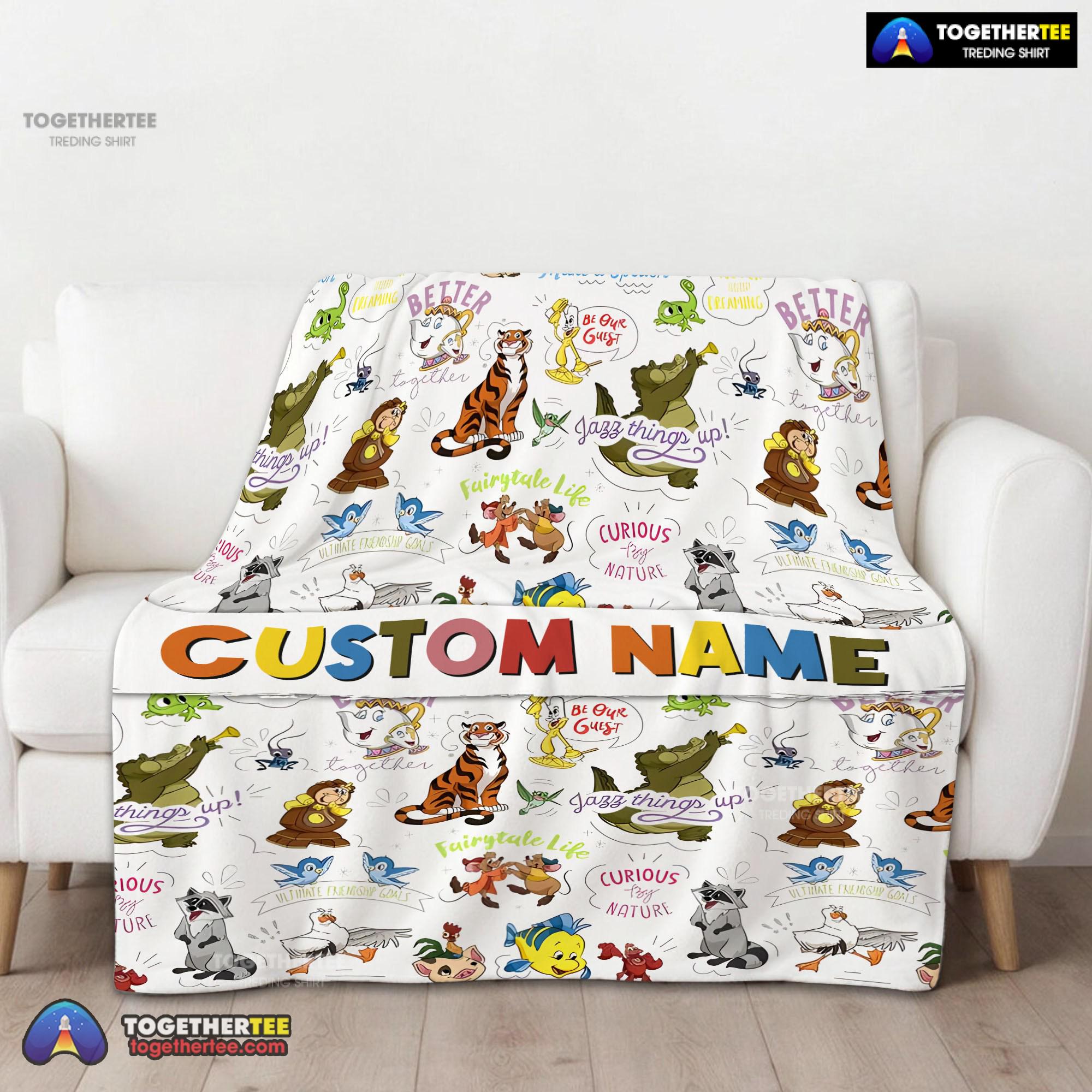 Official Disney Animal Characters Collage Blanket Fleece Customized Blanket - Image 2