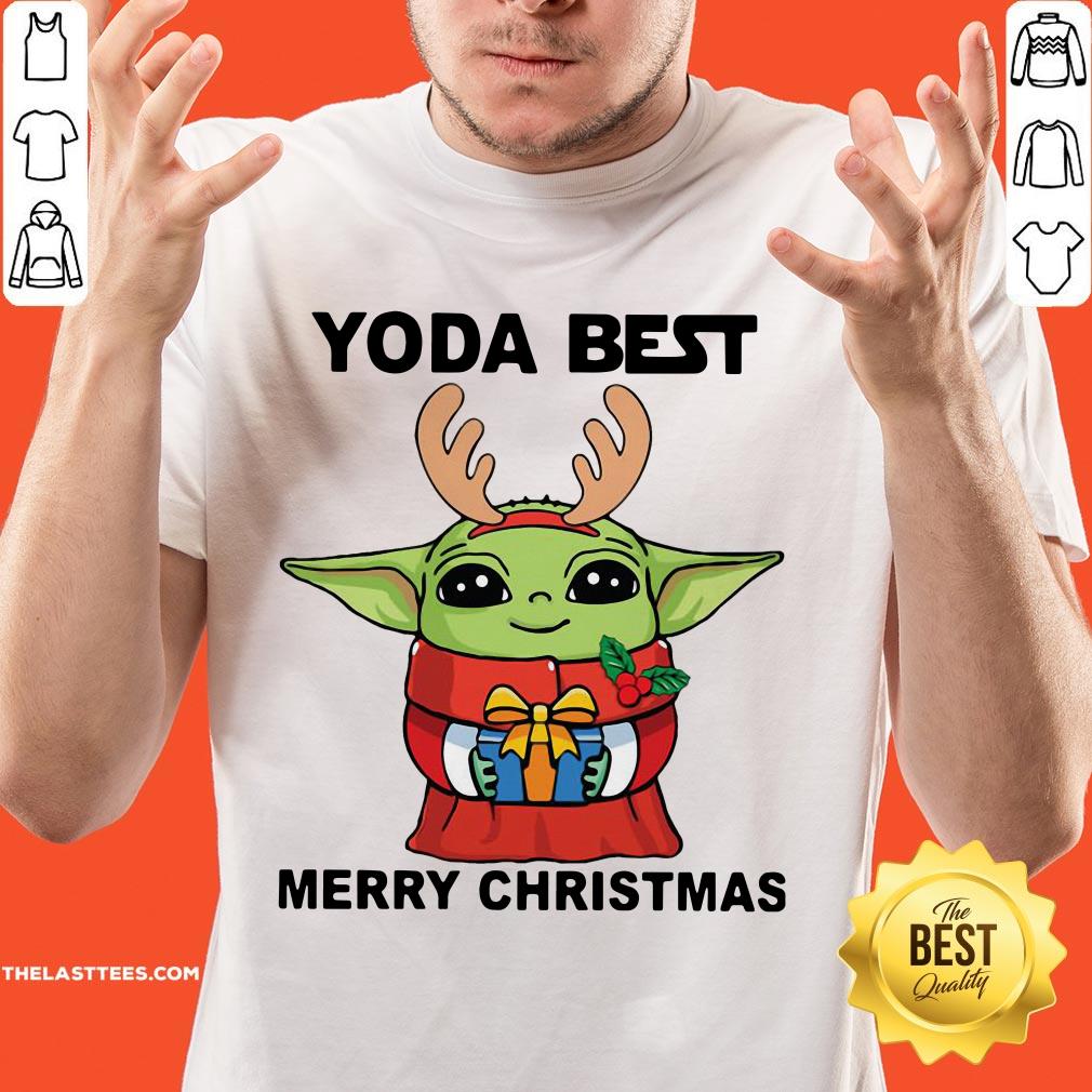 Nice Yoda Reindeer Best Merry Christmas Shirt