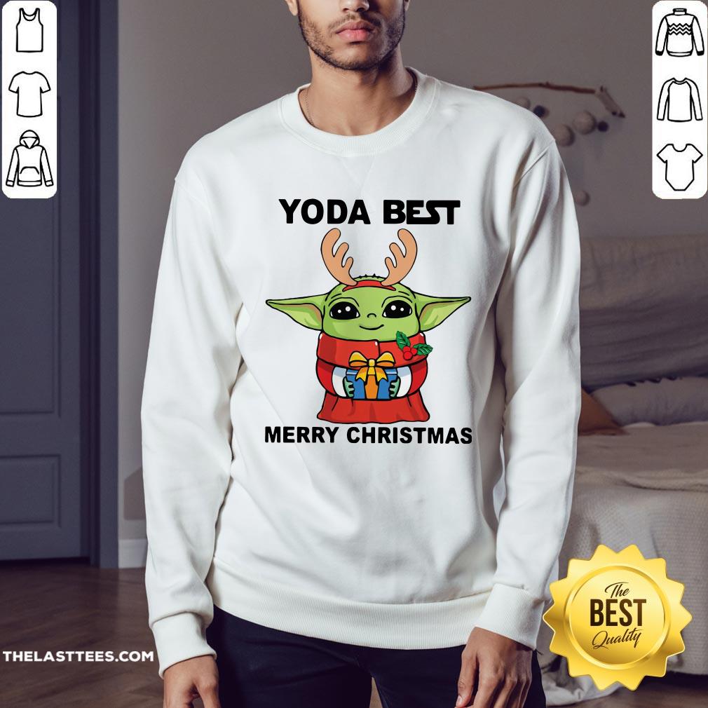 Nice Yoda Reindeer Best Merry Christmas Shirt - Image 3