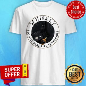 Premium Whishey Because Real Life Is Terrible Cats Shirt