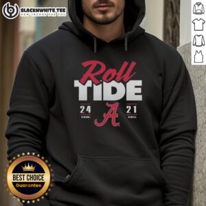 Alternative view of Official Alabama Crimson Tide Vs Georgia Bulldogs 2025 Score 24 21 T-Shirt