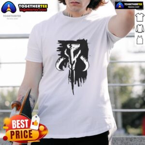 Premium Grunge Mandalorian Mythosaur Skull Symbol T-Shirt