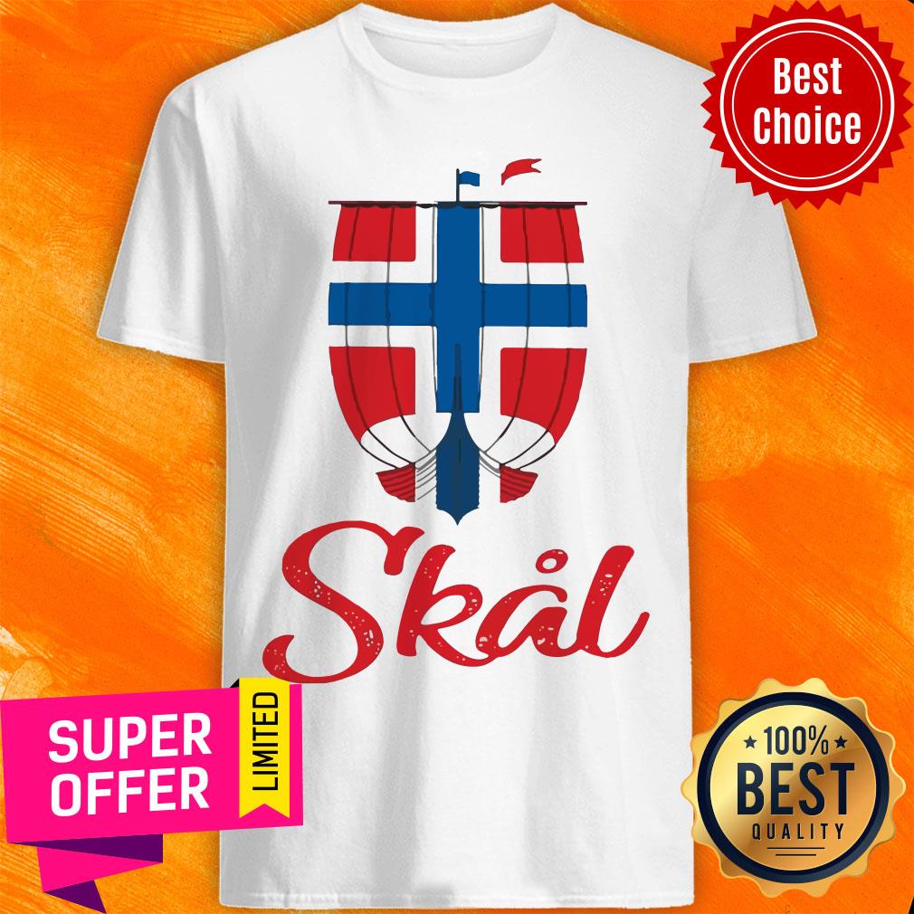 Top Norwegian Skal Viking Flag Shirt