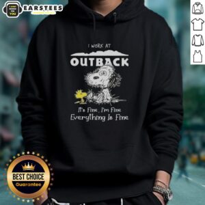 Alternative view of Funny Tired Snoopy And Woodstock I Work At Outback Steakhouse It's Fine I'm Fine Everything Is Fine T-Shirt