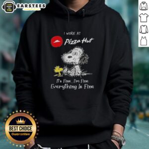 Alternative view of Funny Tired Snoopy And Woodstock I Work At Pizza Hut It's Fine I'm Fine Everything Is Fine T-Shirt