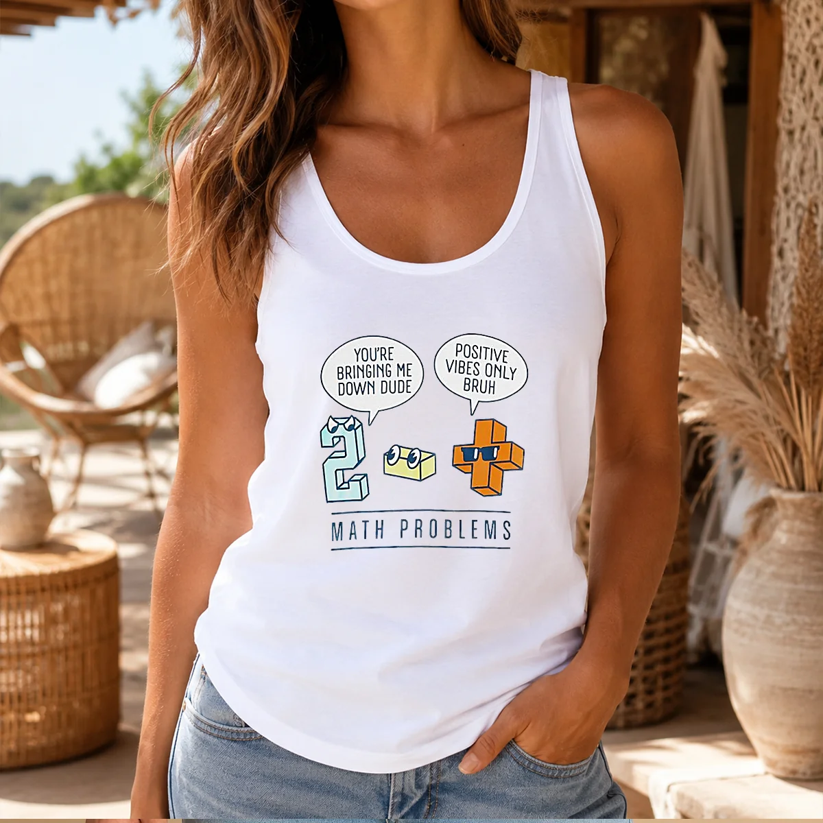 Top Math Problems You'Re Bring Me Down Dude Positive Vibes Only Bruh Shirt - Image 3