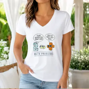 Alternative view of Top Math Problems You'Re Bring Me Down Dude Positive Vibes Only Bruh Shirt