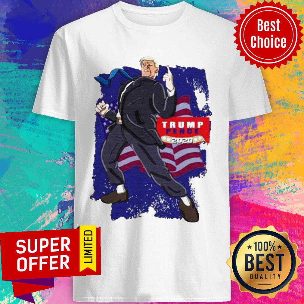Top Donald Trump Pence 2020 American Flag Shirt