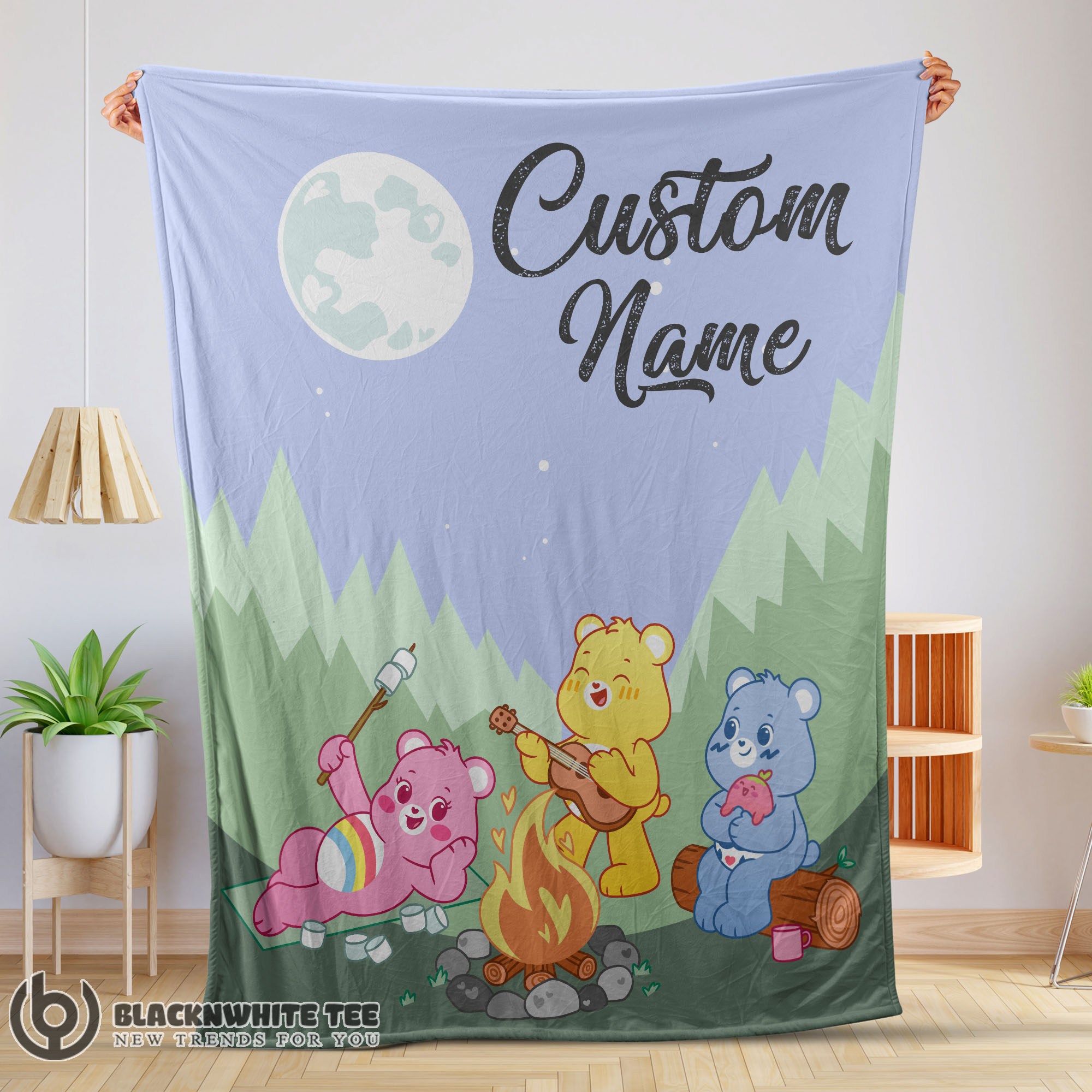 Perfect Happy Nelvana The Care Bears Family Camping Fleece Blanket Customize Blanket