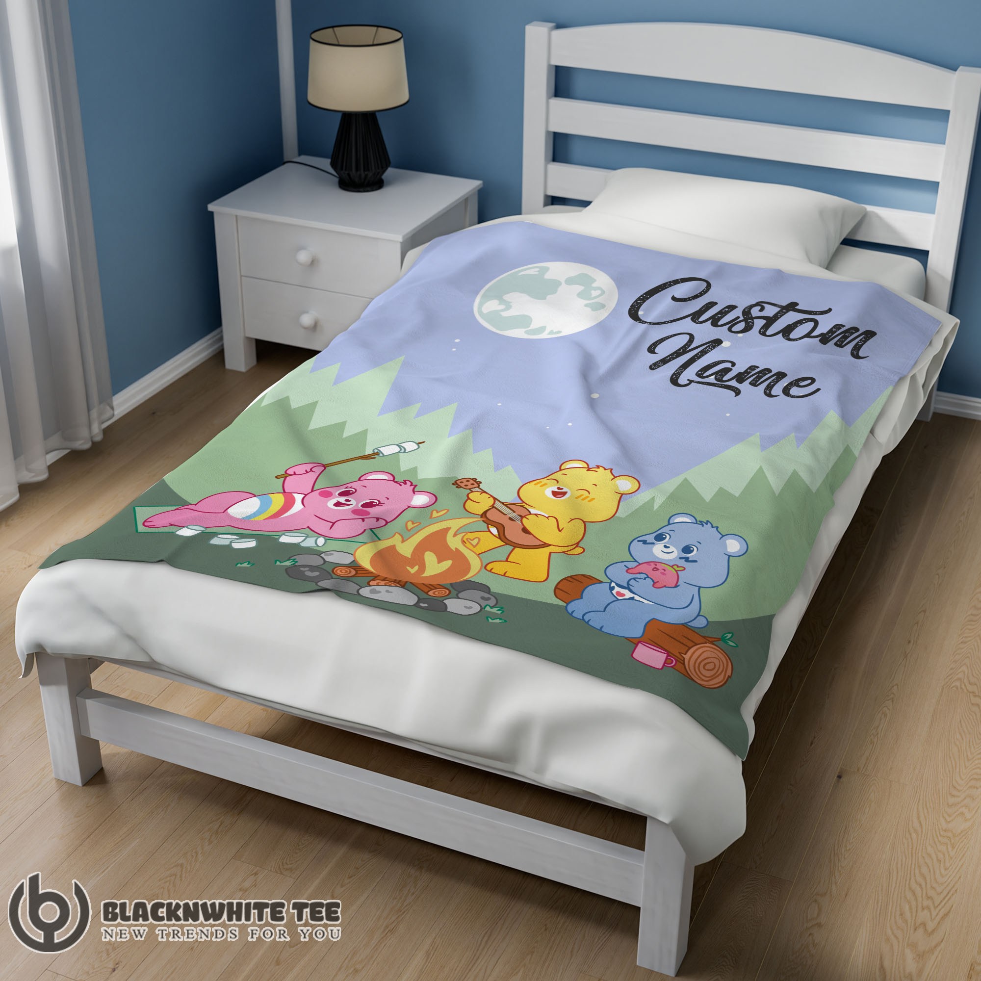 Perfect Happy Nelvana The Care Bears Family Camping Fleece Blanket Customize Blanket - Image 2
