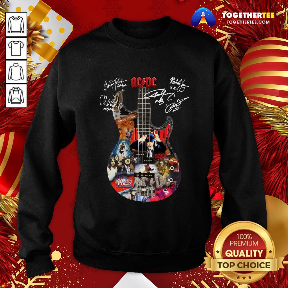 Pretty AC DC Guitar All Signature Shirt - Image 4
