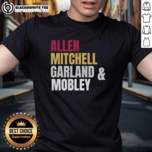 Hot Cleveland Cavaliers Basketball Starting Four Allen Mitchell Garland And Mobley T-Shirt