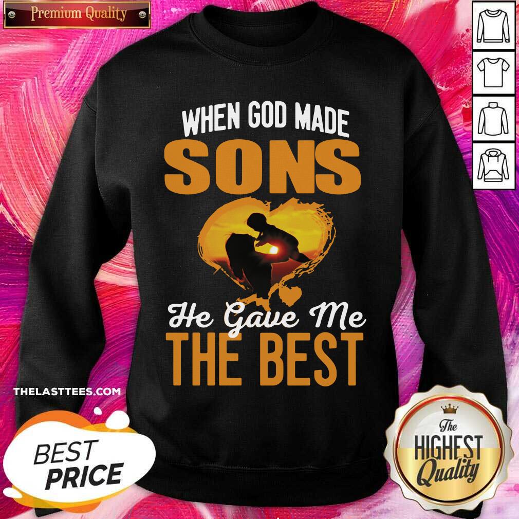Good When God Made Sons He Gave Me The Best Shirt - Image 4