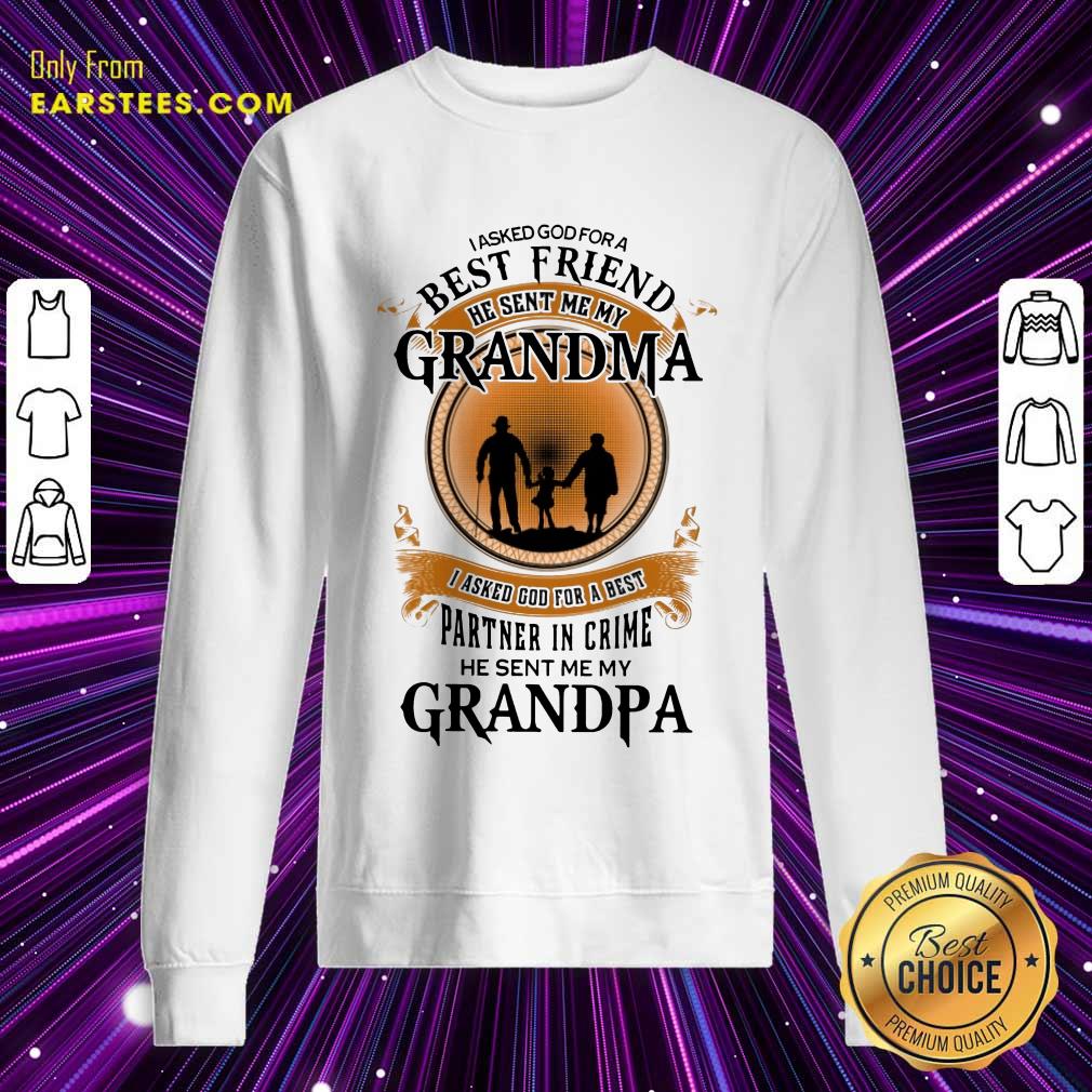 Top Best Friend Grandma And Grandpa Shirt - Image 3