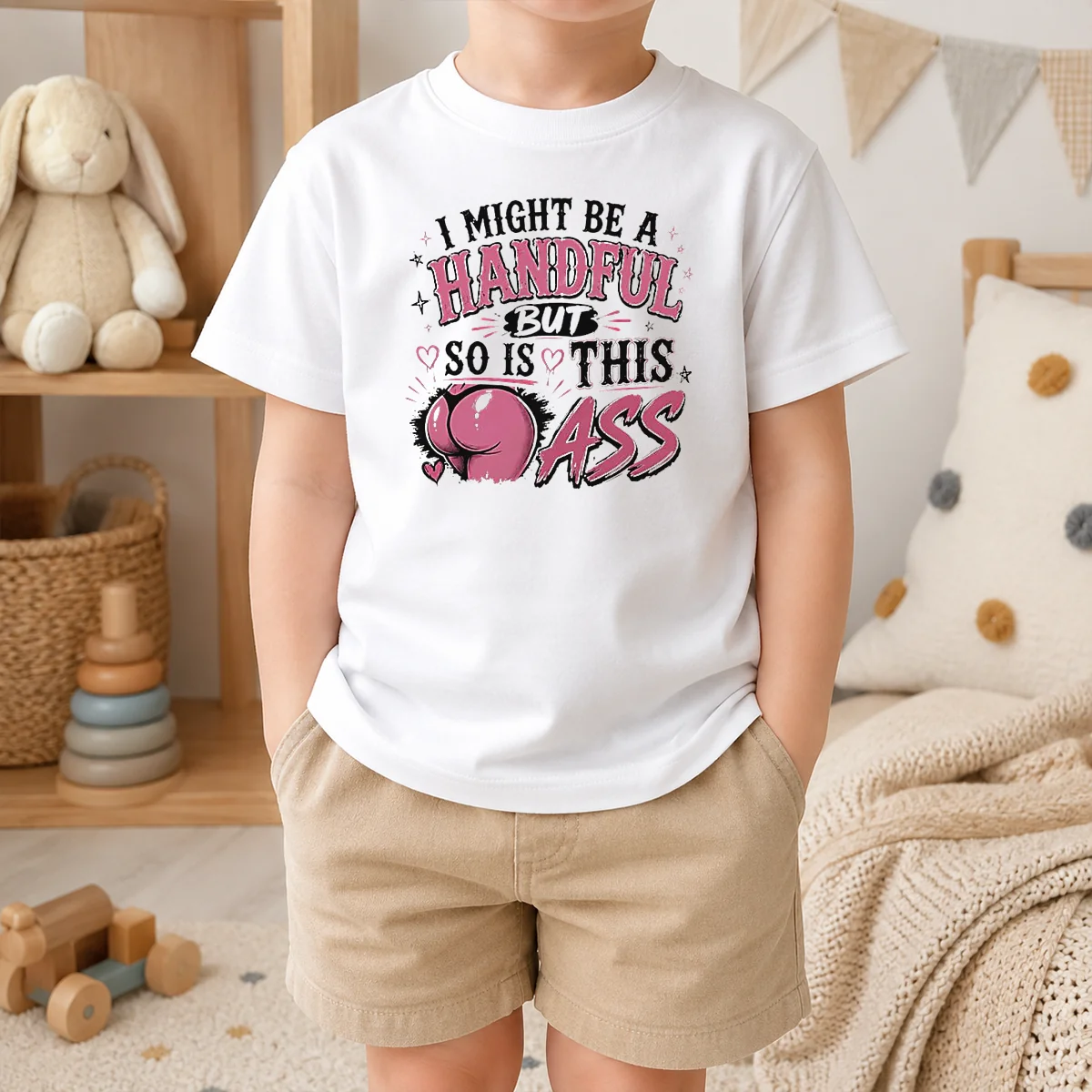 Good Sassy Expression I Might Be A Handful But So Is This Shirt - Image 9