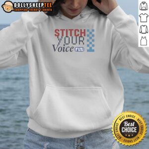 Alternative view of Hot Stitch Your Voice Checkered Flag Retro Shirt