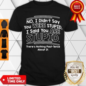 I Didn’t Say You Were Stupid I Said You Are Stupid There’s Nothing Past-tense About It Shirt