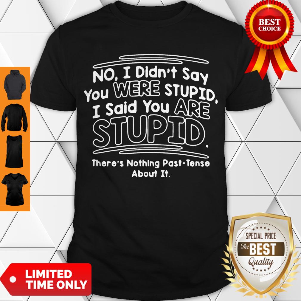 I Didn’t Say You Were Stupid I Said You Are Stupid There’s Nothing Past-tense About It Shirt