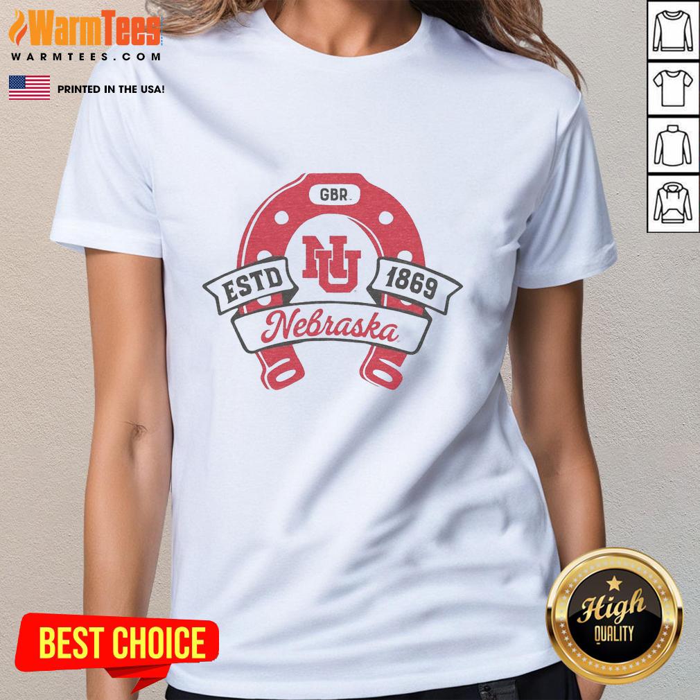 Top Nebraska Lucky Horseshoe Ash T-Shirt - Image 3