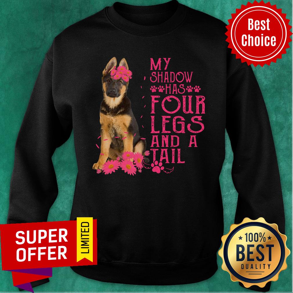 German Shepherd Sad My Shadow Has Four Legs And A Tail Shirt - Image 4