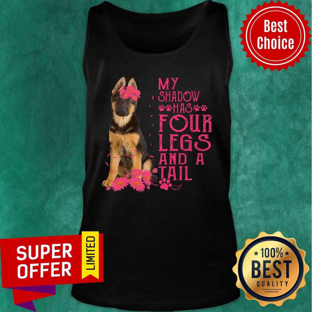 German Shepherd Sad My Shadow Has Four Legs And A Tail Shirt - Image 3
