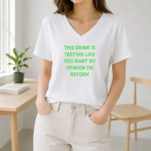 Alternative view of Pretty This Drink Tastes Like Opinion On Reform Shirt