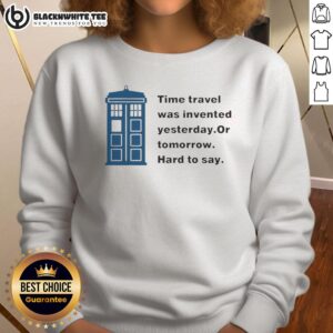 Alternative view of Nice Time Travel Was Invented Yesterday Or Tomorrow Hard To Say T-Shirt