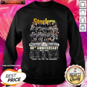 Alternative view of Cute Pittsburgh Steelers 88th Anniversary Thank You For The Memories Signatures Shirt