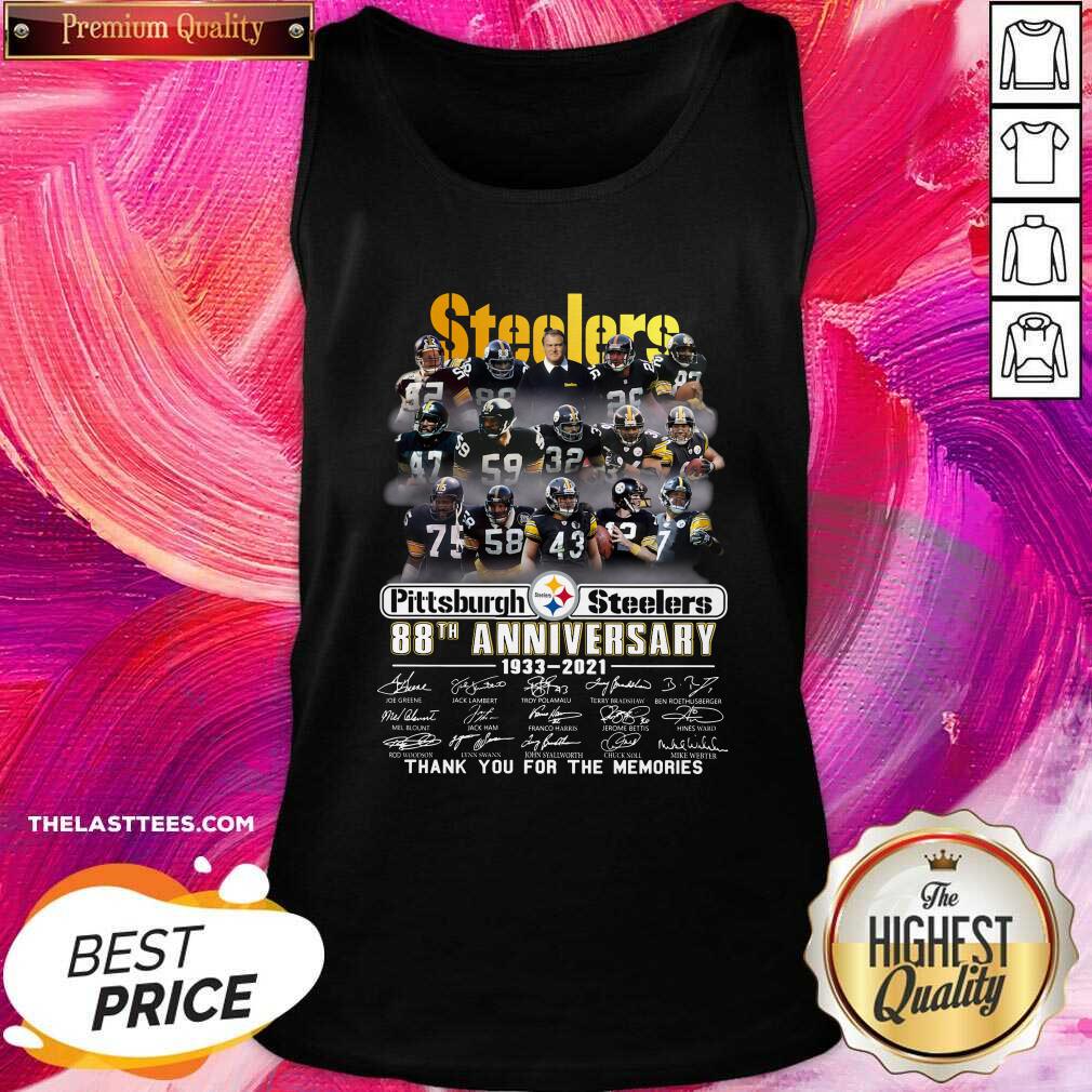 Cute Pittsburgh Steelers 88th Anniversary Thank You For The Memories Signatures Shirt - Image 5