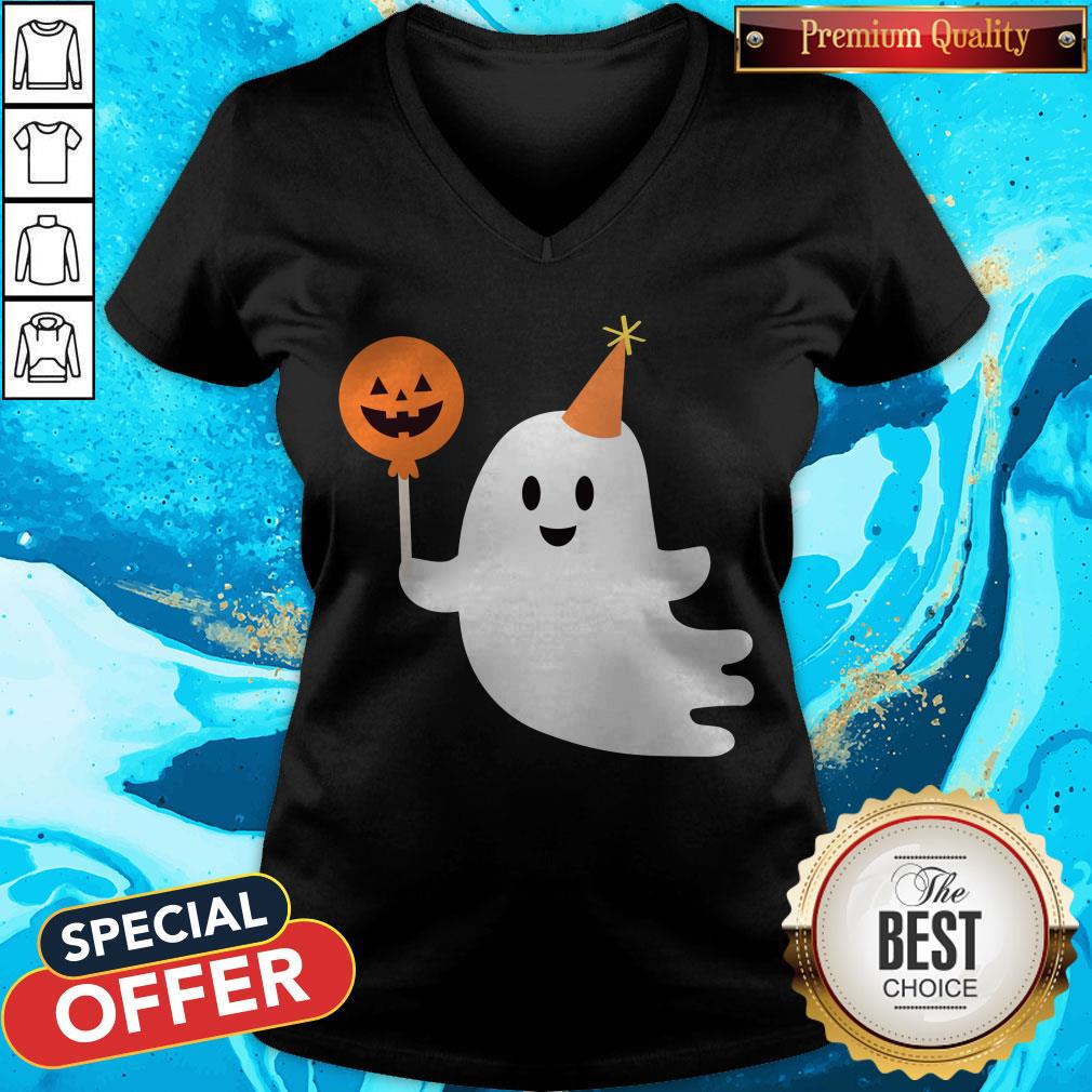Cute Ghost With Candy Halloween Day 2020 Shirt - Image 2